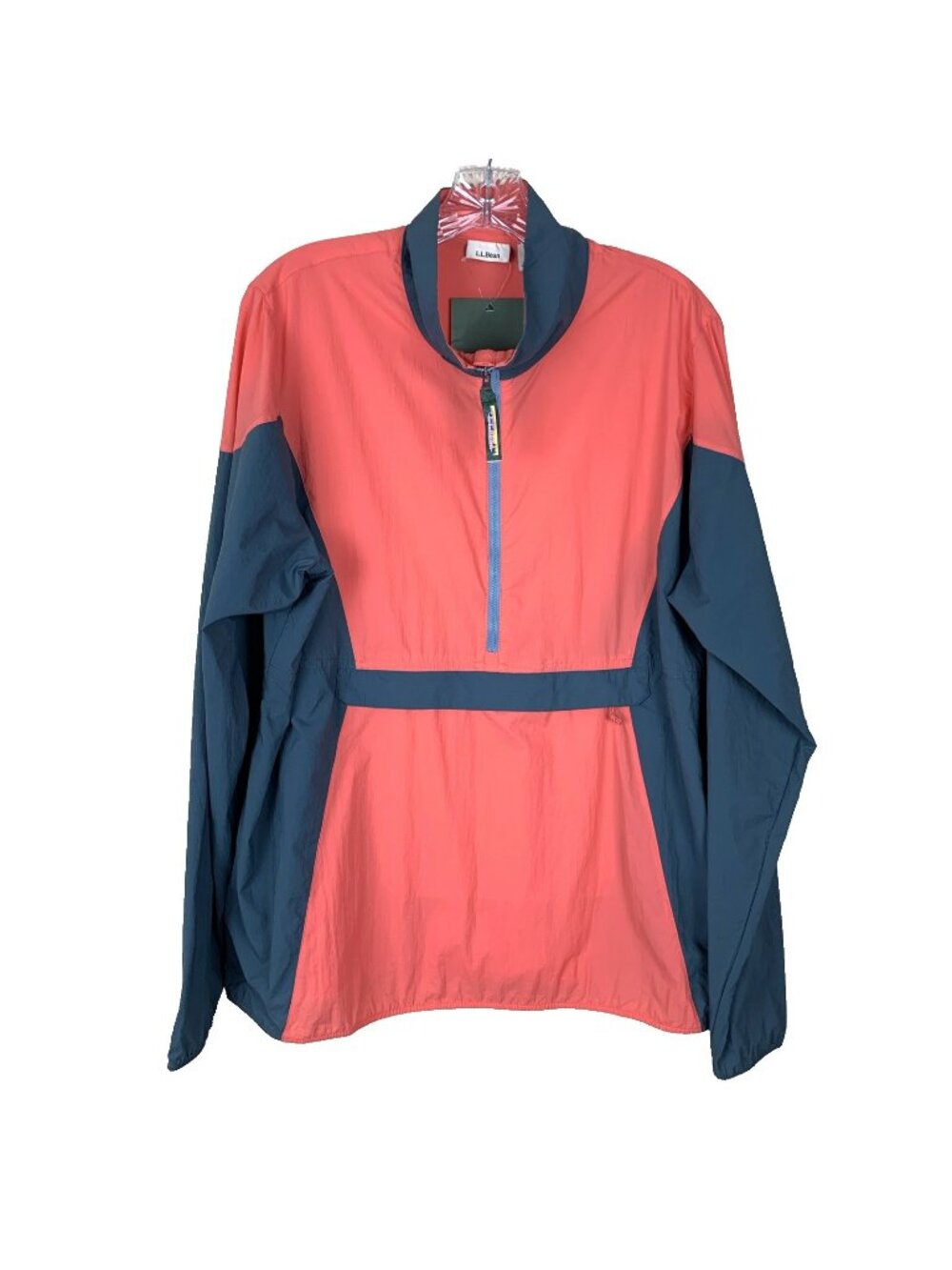 LL‎ Bean Womens XL Jacket NEW Stowaway Windbreaker Orange Lightweight Packable